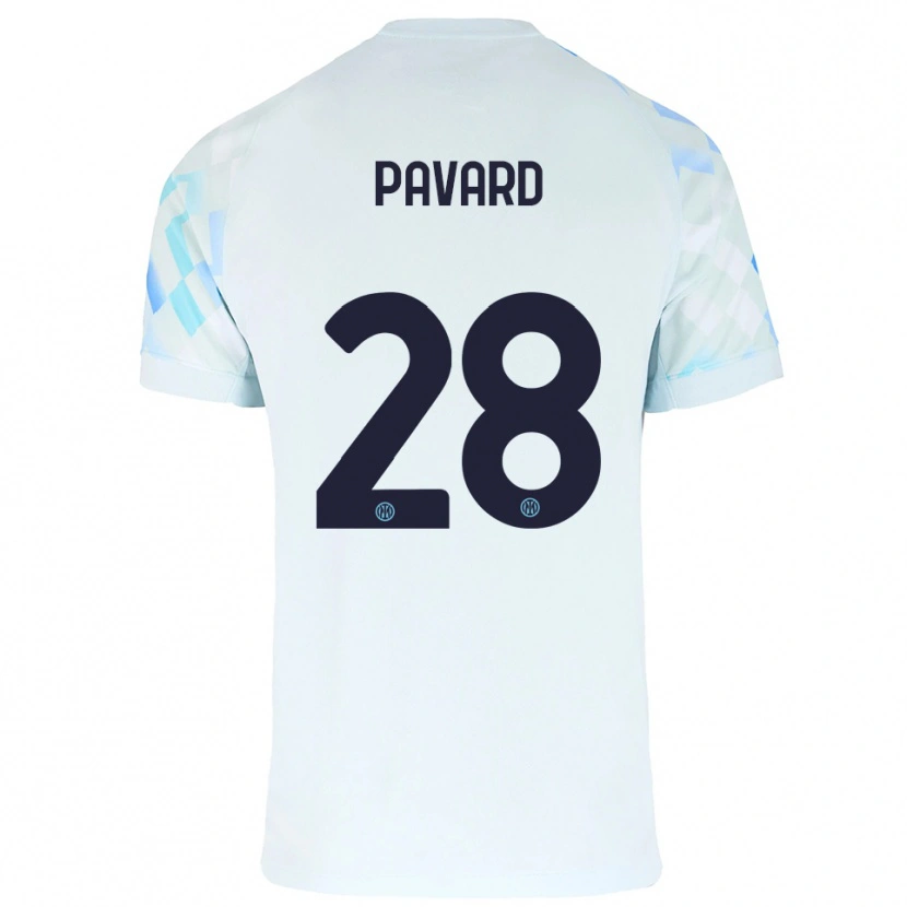 Danxen Damen Benjamin Pavard #28 Weiß Blau Auswärtstrikot Trikot 2025/26 T-Shirt Österreich