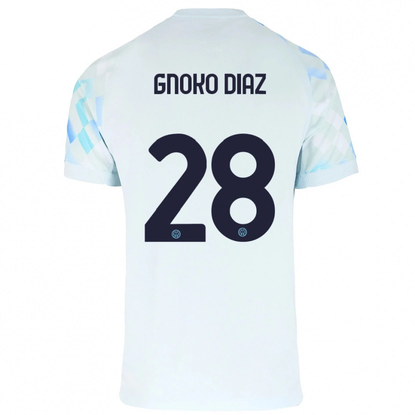 Danxen Damen Hillary Gnoko Diaz #28 Weiß Blau Auswärtstrikot Trikot 2025/26 T-Shirt Österreich