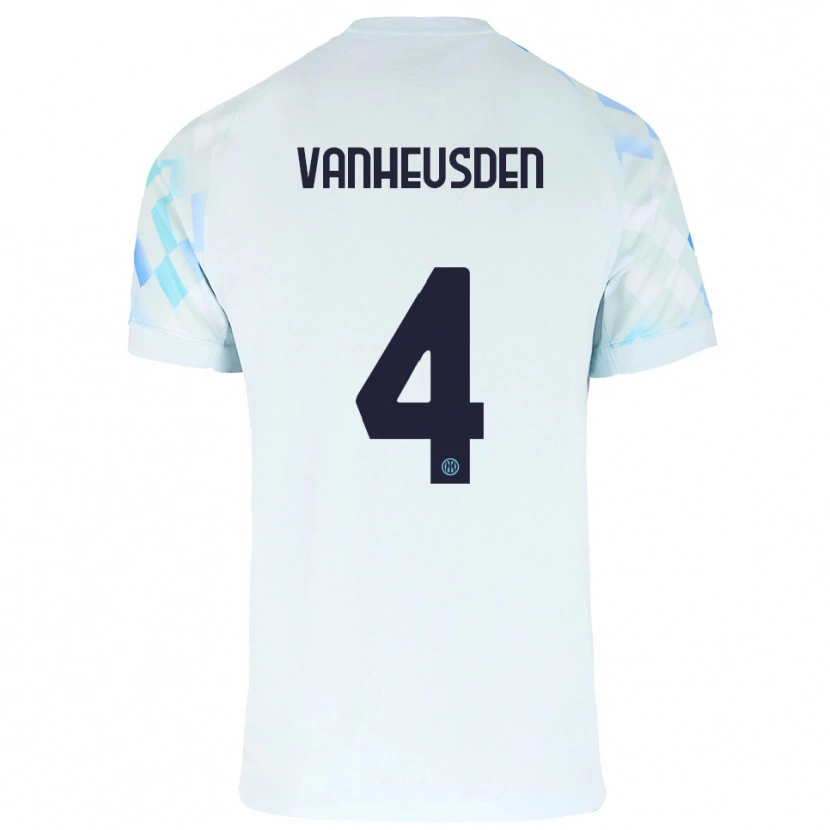 Danxen Damen Zinho Vanheusden #4 Weiß Blau Auswärtstrikot Trikot 2025/26 T-Shirt Österreich