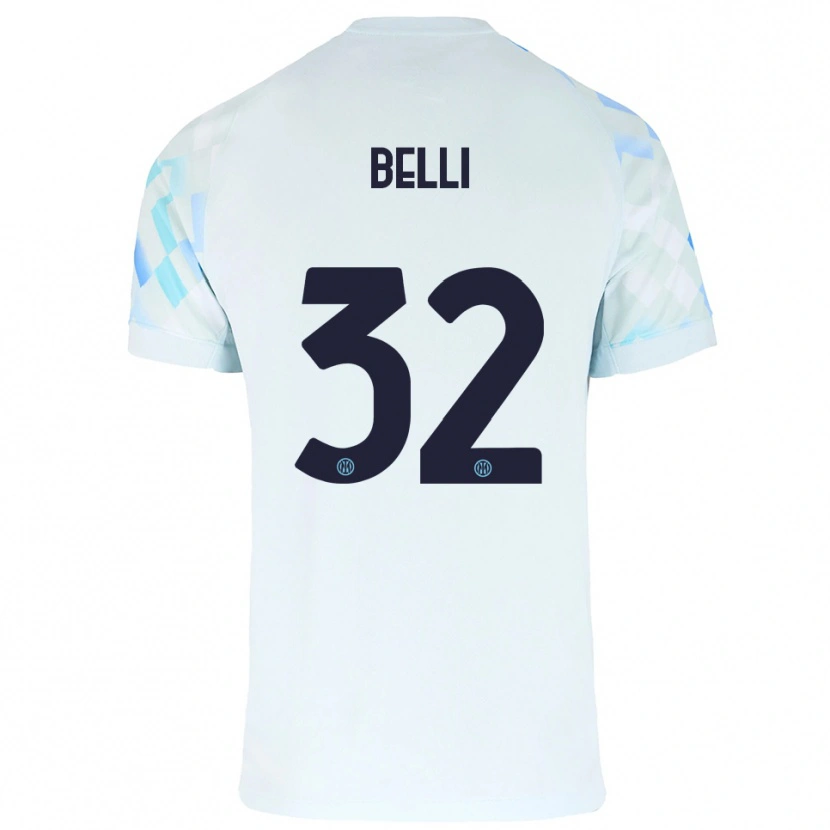 Danxen Damen Elena Belli #32 Weiß Blau Auswärtstrikot Trikot 2025/26 T-Shirt Österreich