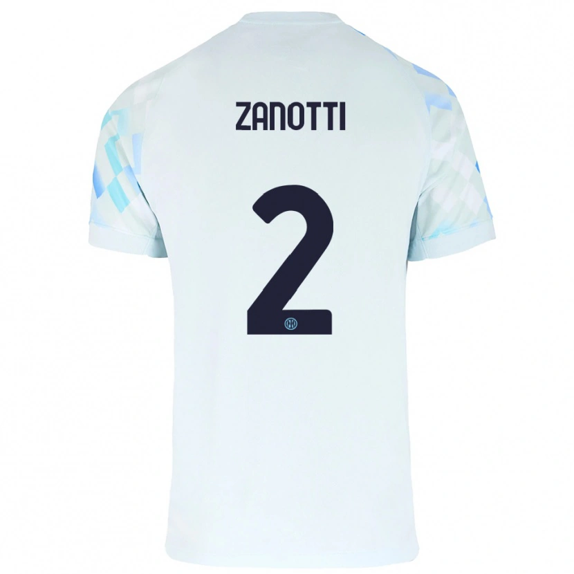Danxen Damen Mattia Zanotti #2 Weiß Blau Auswärtstrikot Trikot 2025/26 T-Shirt Österreich