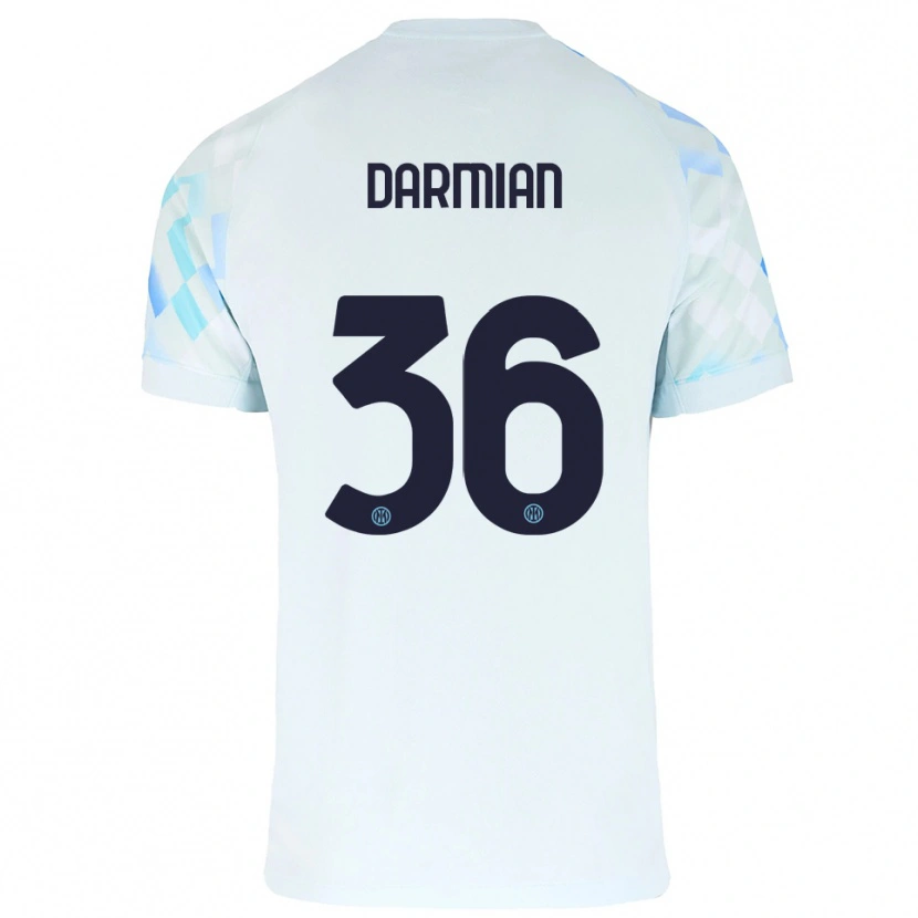 Danxen Damen Matteo Darmian #36 Weiß Blau Auswärtstrikot Trikot 2025/26 T-Shirt Österreich