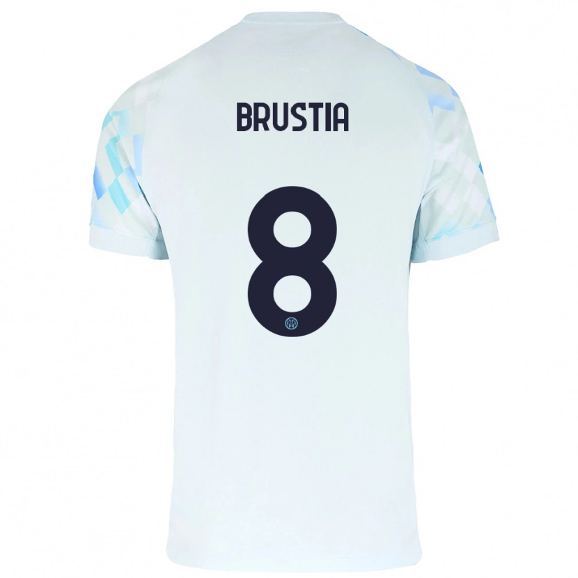 Danxen Damen Martina Brustia #8 Weiß Blau Auswärtstrikot Trikot 2025/26 T-Shirt Österreich