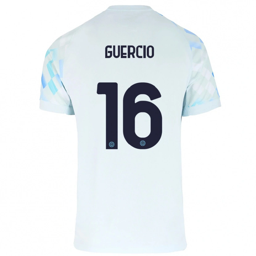 Danxen Damen Tommaso Guercio #16 Weiß Blau Auswärtstrikot Trikot 2025/26 T-Shirt Österreich