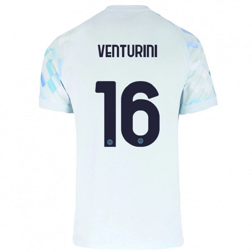 Danxen Damen Matteo Venturini #16 Weiß Blau Auswärtstrikot Trikot 2025/26 T-Shirt Österreich