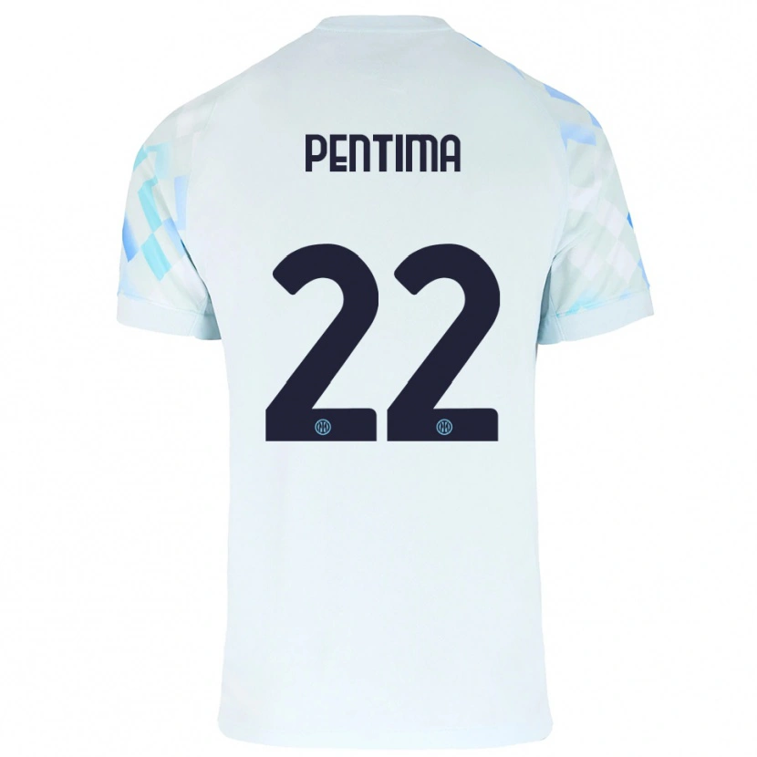 Danxen Damen Alessandro Pentima #22 Weiß Blau Auswärtstrikot Trikot 2025/26 T-Shirt Österreich