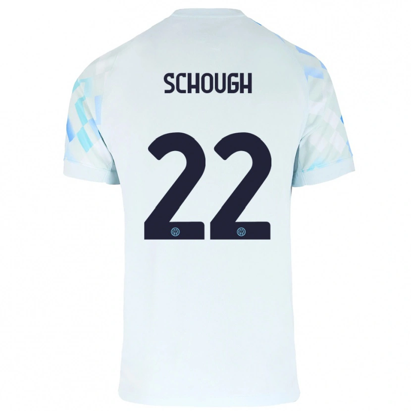 Danxen Damen Olivia Schough #22 Weiß Blau Auswärtstrikot Trikot 2025/26 T-Shirt Österreich
