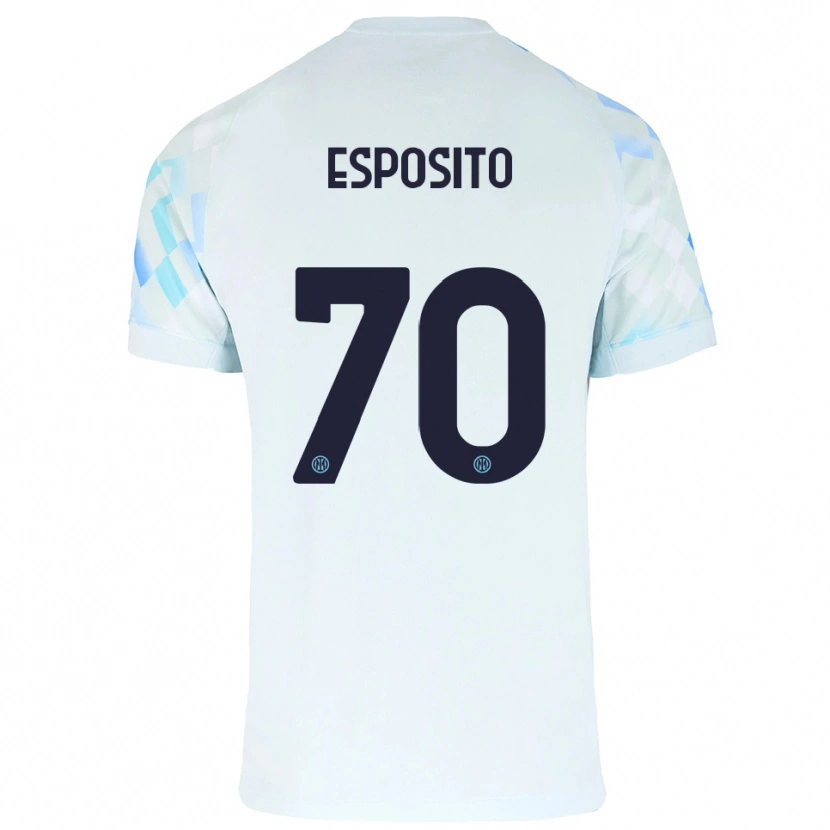 Danxen Damen Sebastiano Esposito #70 Weiß Blau Auswärtstrikot Trikot 2025/26 T-Shirt Österreich