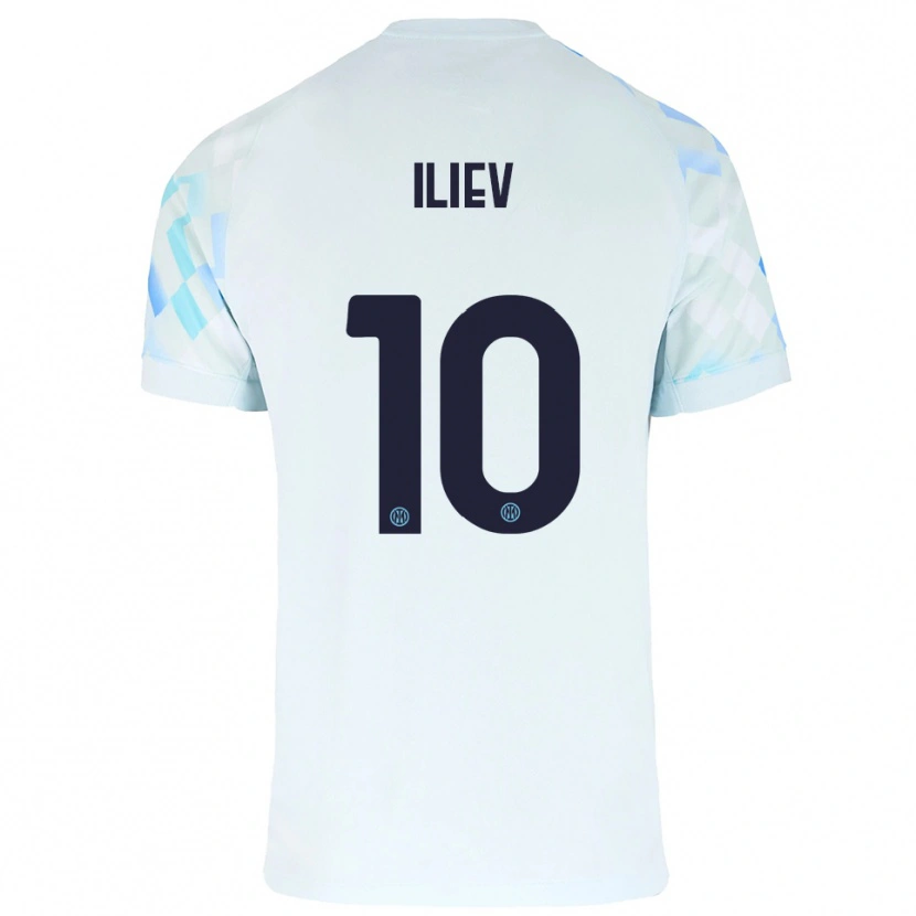 Danxen Damen Nikola Iliev #10 Weiß Blau Auswärtstrikot Trikot 2025/26 T-Shirt Österreich