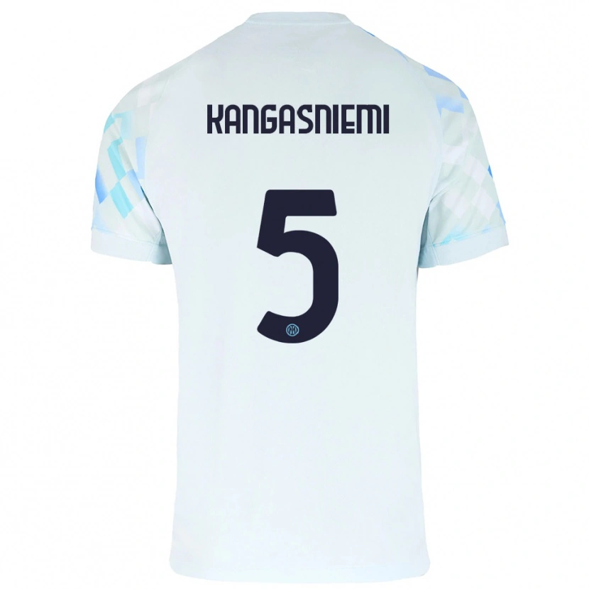 Danxen Damen Ilari Kangasniemi #5 Weiß Blau Auswärtstrikot Trikot 2025/26 T-Shirt Österreich
