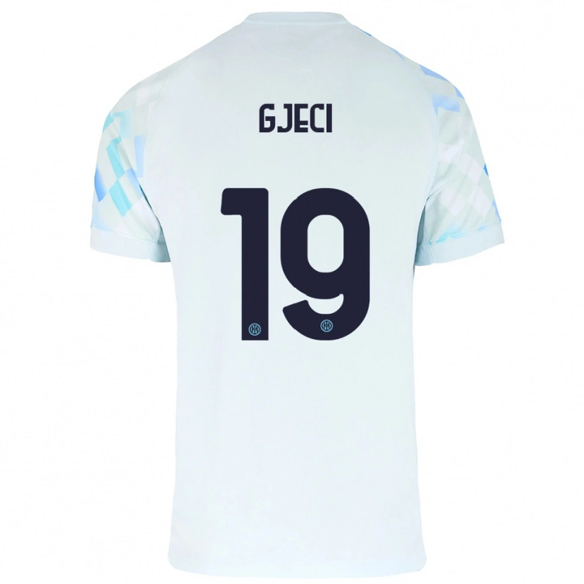 Danxen Damen Delis Gjeci #19 Weiß Blau Auswärtstrikot Trikot 2025/26 T-Shirt Österreich