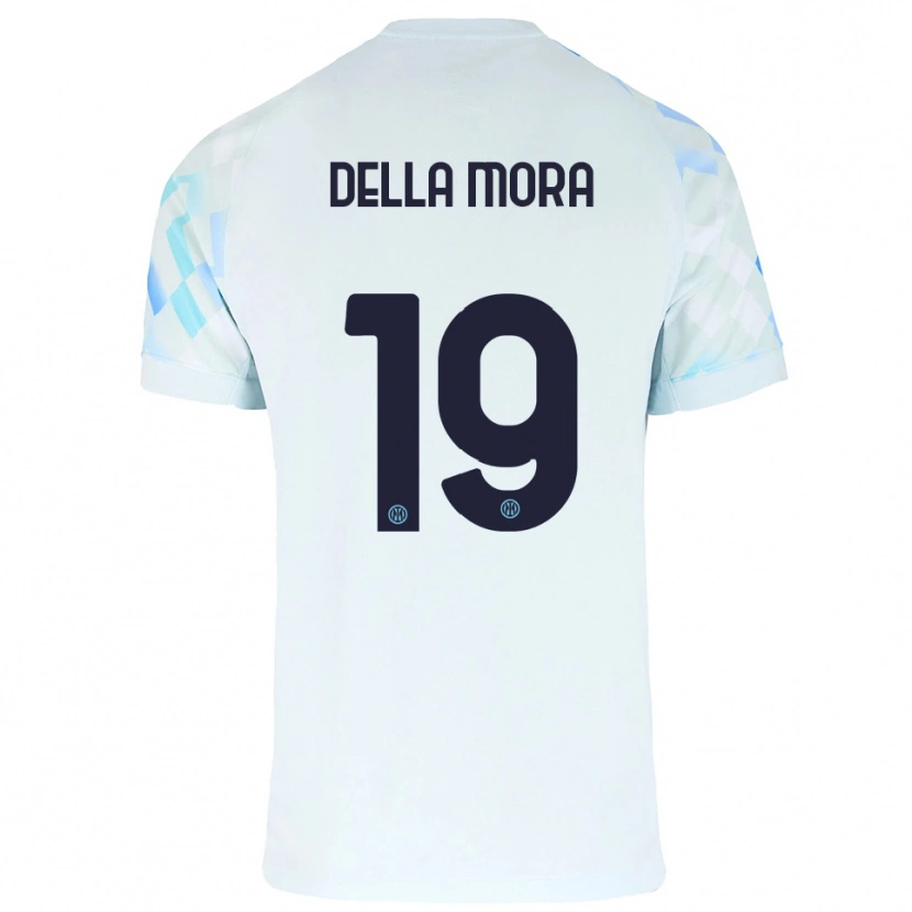 Danxen Damen Tommaso Della Mora #19 Weiß Blau Auswärtstrikot Trikot 2025/26 T-Shirt Österreich