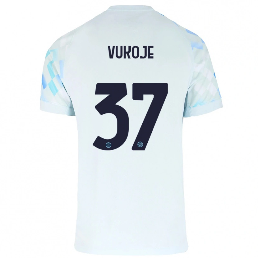 Danxen Damen Andrija Vukoje #37 Weiß Blau Auswärtstrikot Trikot 2025/26 T-Shirt Österreich