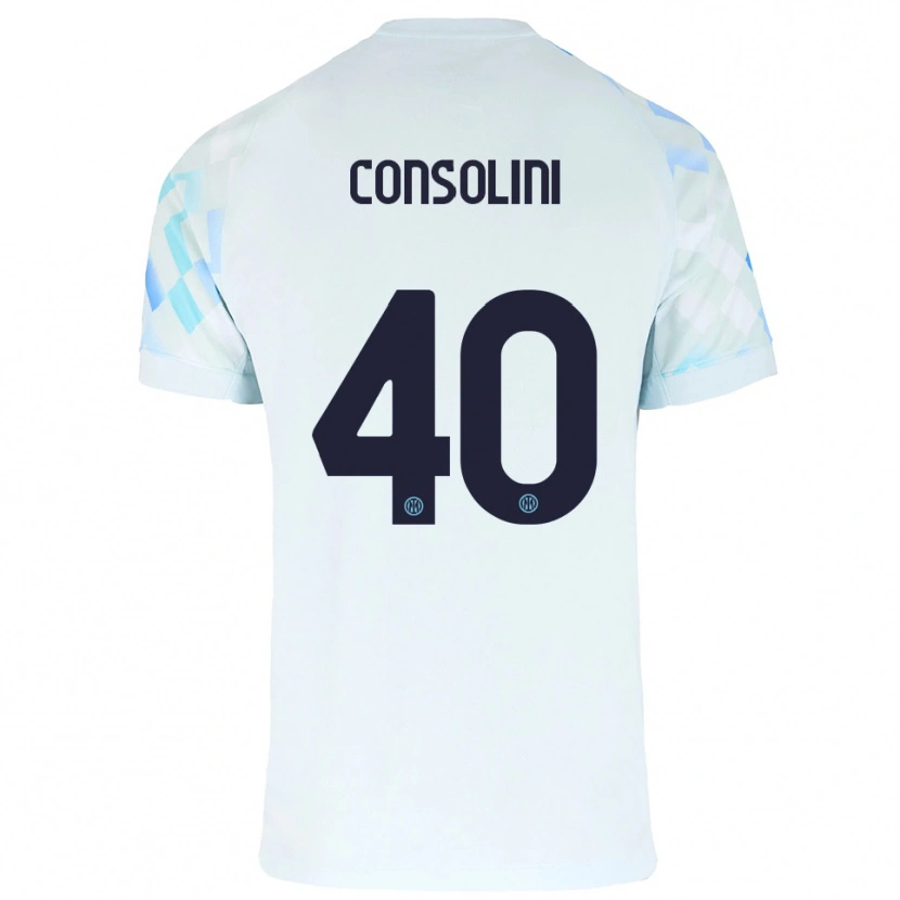 Danxen Damen Lidia Consolini #40 Weiß Blau Auswärtstrikot Trikot 2025/26 T-Shirt Österreich