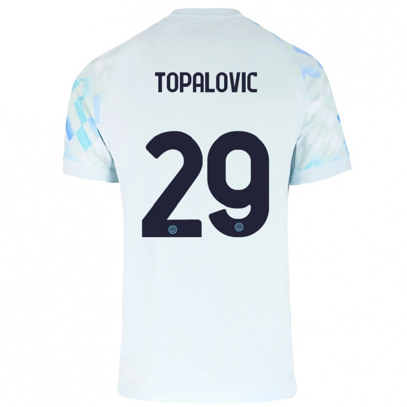 Danxen Damen Luka Topalovic #29 Weiß Blau Auswärtstrikot Trikot 2025/26 T-Shirt Österreich