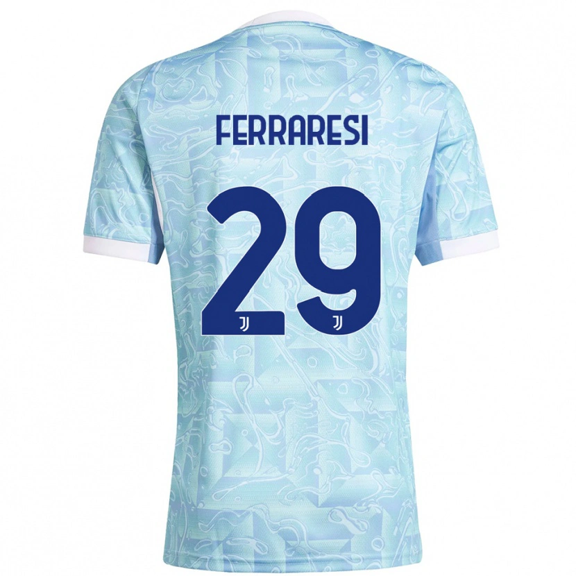 Danxen Damen Eleonora Ferraresi #29 Himmelblau Gelb Auswärtstrikot Trikot 2025/26 T-Shirt Österreich