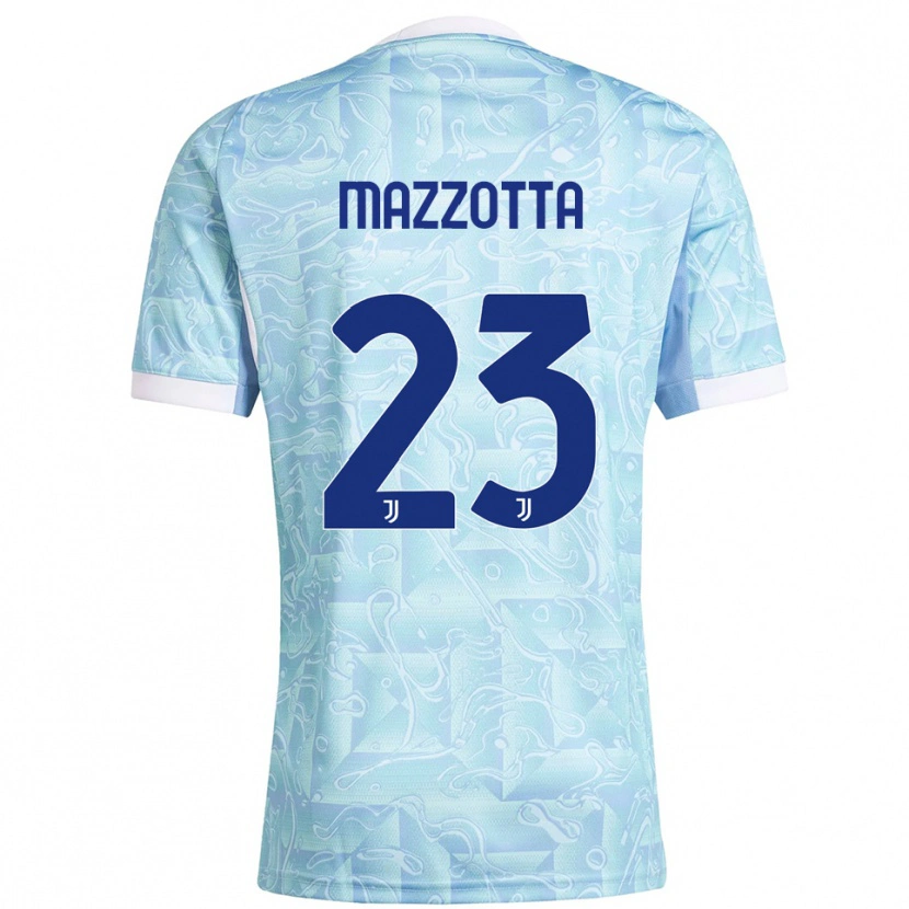 Danxen Damen Raphael Mazzotta #23 Himmelblau Gelb Auswärtstrikot Trikot 2025/26 T-Shirt Österreich