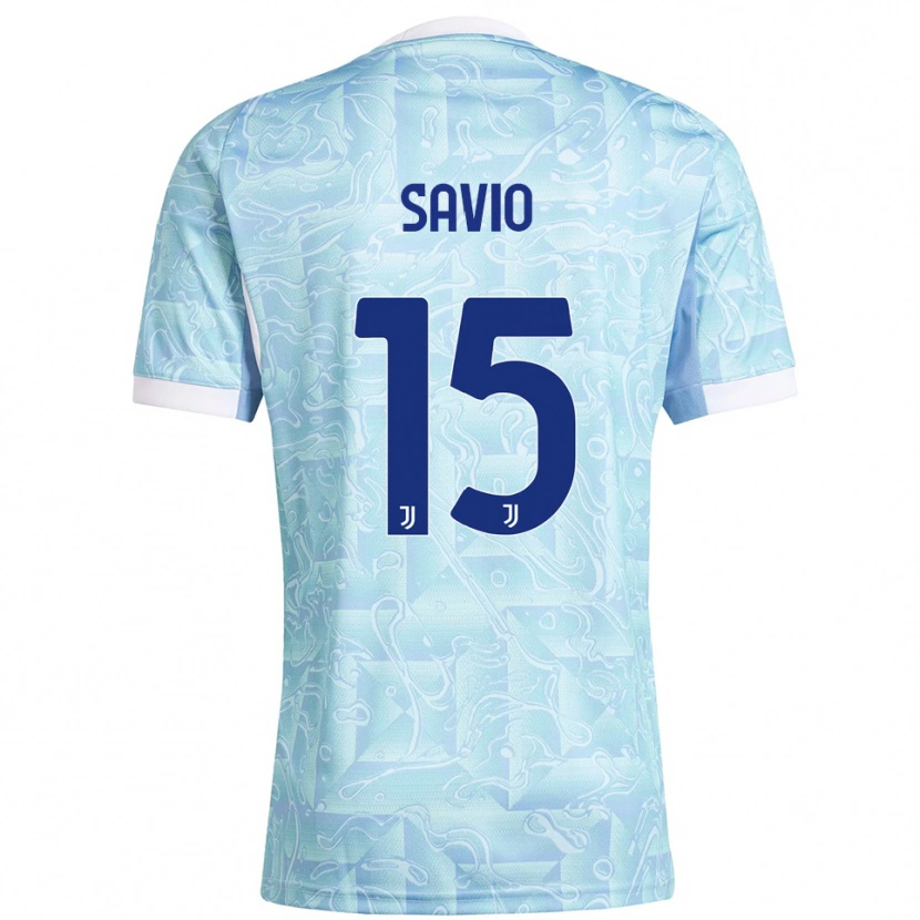 Danxen Damen Federico Savio #15 Himmelblau Gelb Auswärtstrikot Trikot 2025/26 T-Shirt Österreich