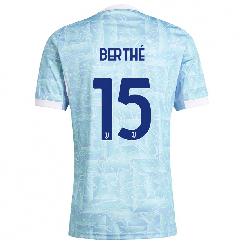 Danxen Damen Sounkalo Berthé #15 Himmelblau Gelb Auswärtstrikot Trikot 2025/26 T-Shirt Österreich