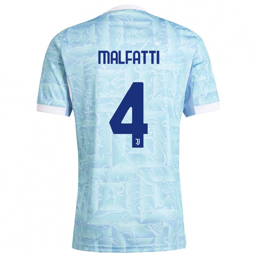 Danxen Damen Tiago Malfatti #4 Himmelblau Gelb Auswärtstrikot Trikot 2025/26 T-Shirt Österreich
