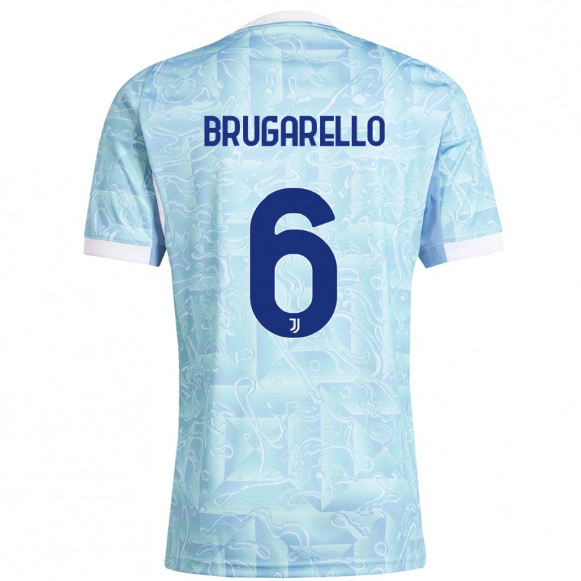 Danxen Damen Mattia Brugarello #6 Himmelblau Gelb Auswärtstrikot Trikot 2025/26 T-Shirt Österreich