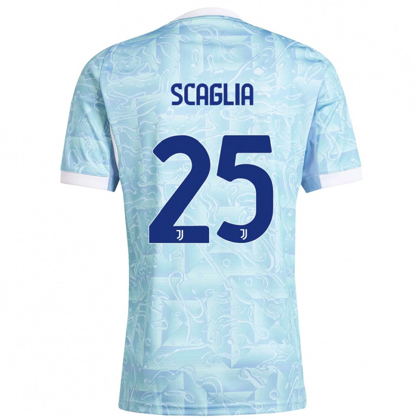 Danxen Damen Simone Scaglia #25 Himmelblau Gelb Auswärtstrikot Trikot 2025/26 T-Shirt Österreich