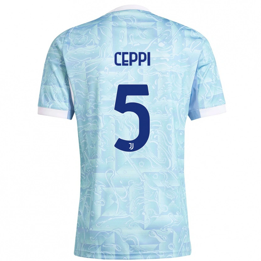 Danxen Damen Paolo Ceppi #5 Himmelblau Gelb Auswärtstrikot Trikot 2025/26 T-Shirt Österreich
