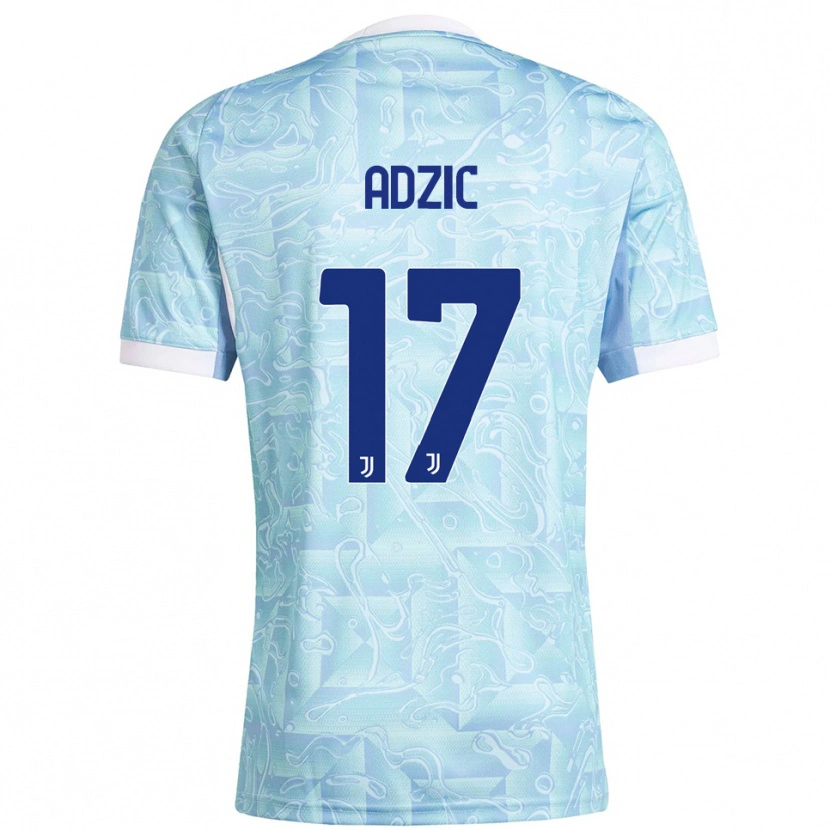 Danxen Damen Vasilije Adžić #17 Himmelblau Gelb Auswärtstrikot Trikot 2025/26 T-Shirt Österreich