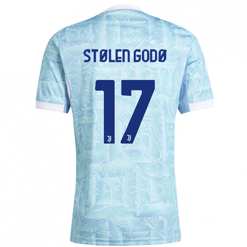 Danxen Damen Emma Stølen Godø #17 Himmelblau Gelb Auswärtstrikot Trikot 2025/26 T-Shirt Österreich