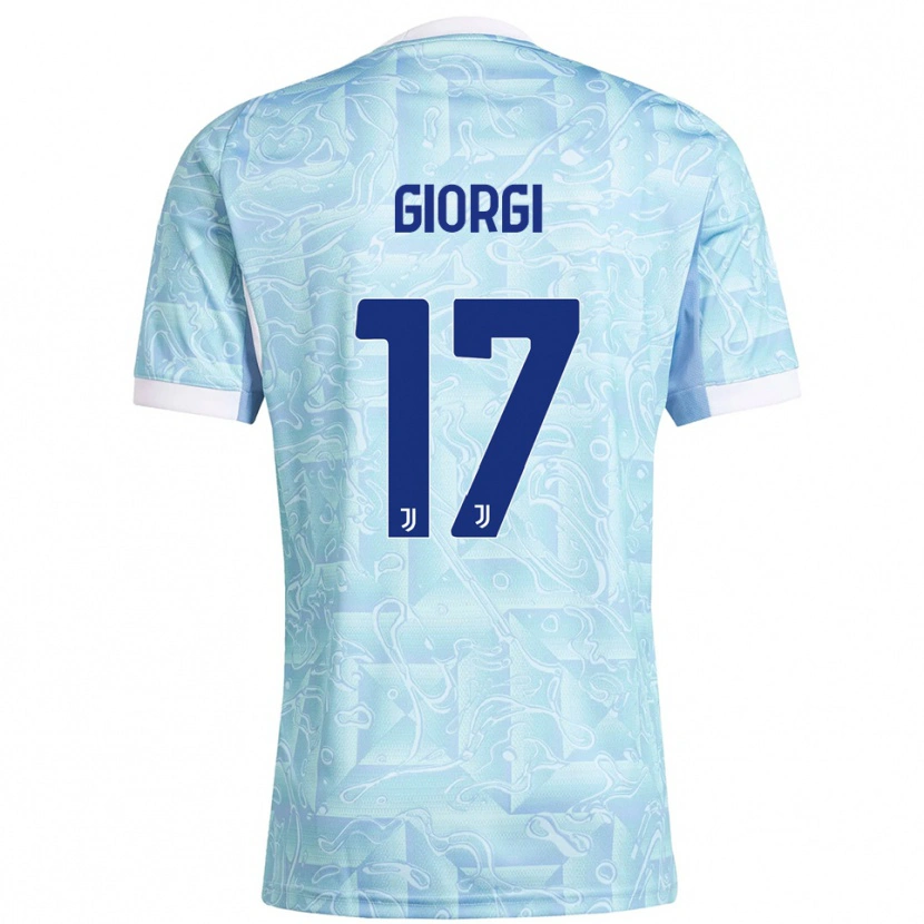 Danxen Damen Lorenzo Giorgi #17 Himmelblau Gelb Auswärtstrikot Trikot 2025/26 T-Shirt Österreich