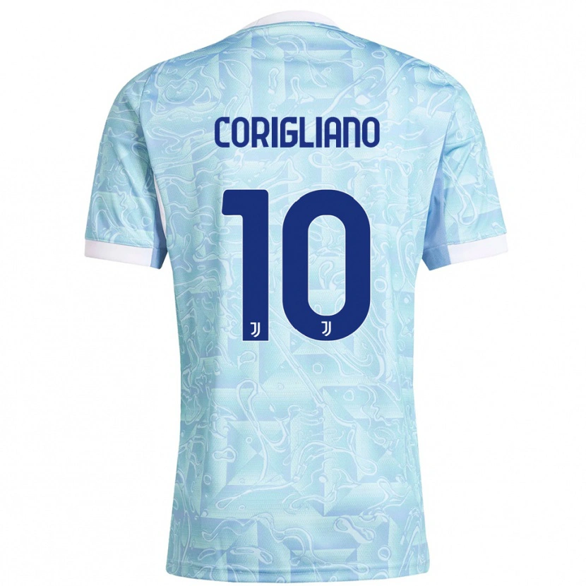 Danxen Damen Thomas Corigliano #10 Himmelblau Gelb Auswärtstrikot Trikot 2025/26 T-Shirt Österreich