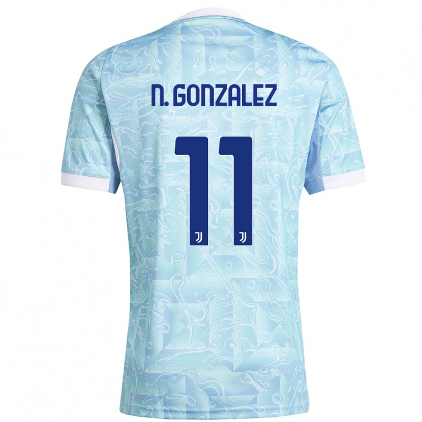Danxen Damen Nico González #11 Himmelblau Gelb Auswärtstrikot Trikot 2025/26 T-Shirt Österreich