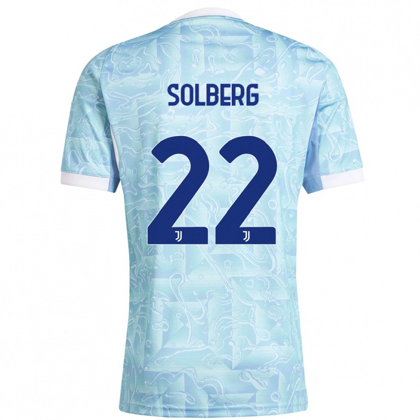Danxen Damen Elias Solberg #22 Himmelblau Gelb Auswärtstrikot Trikot 2025/26 T-Shirt Österreich