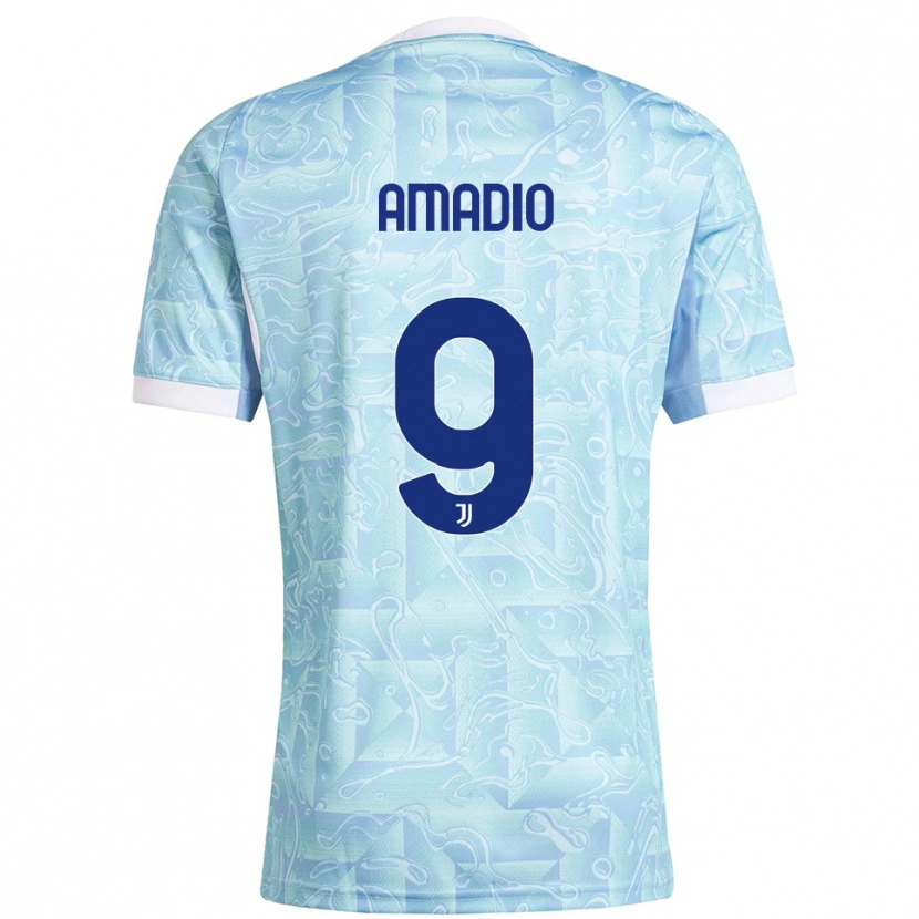 Danxen Damen Alex Amadio #9 Himmelblau Gelb Auswärtstrikot Trikot 2025/26 T-Shirt Österreich