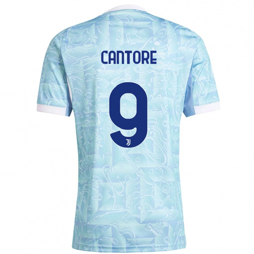 Danxen Damen Sofia Cantore #9 Himmelblau Gelb Auswärtstrikot Trikot 2025/26 T-Shirt Österreich