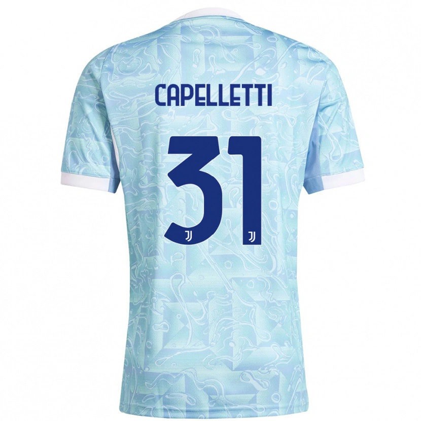 Danxen Damen Alessia Capelletti #31 Himmelblau Gelb Auswärtstrikot Trikot 2025/26 T-Shirt Österreich