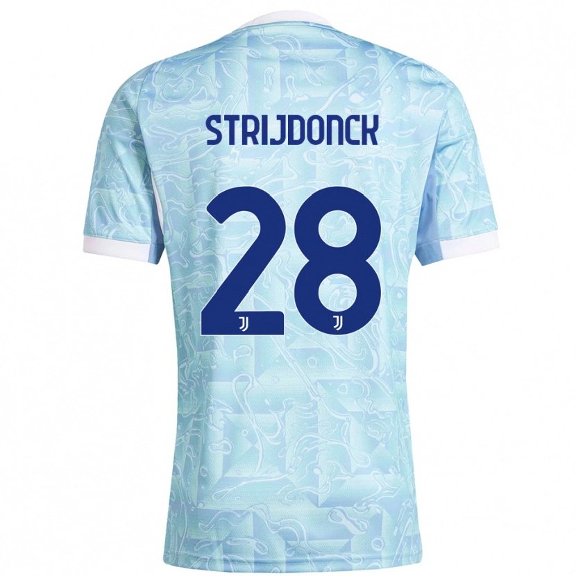 Danxen Damen Bayron Strijdonck #28 Himmelblau Gelb Auswärtstrikot Trikot 2025/26 T-Shirt Österreich