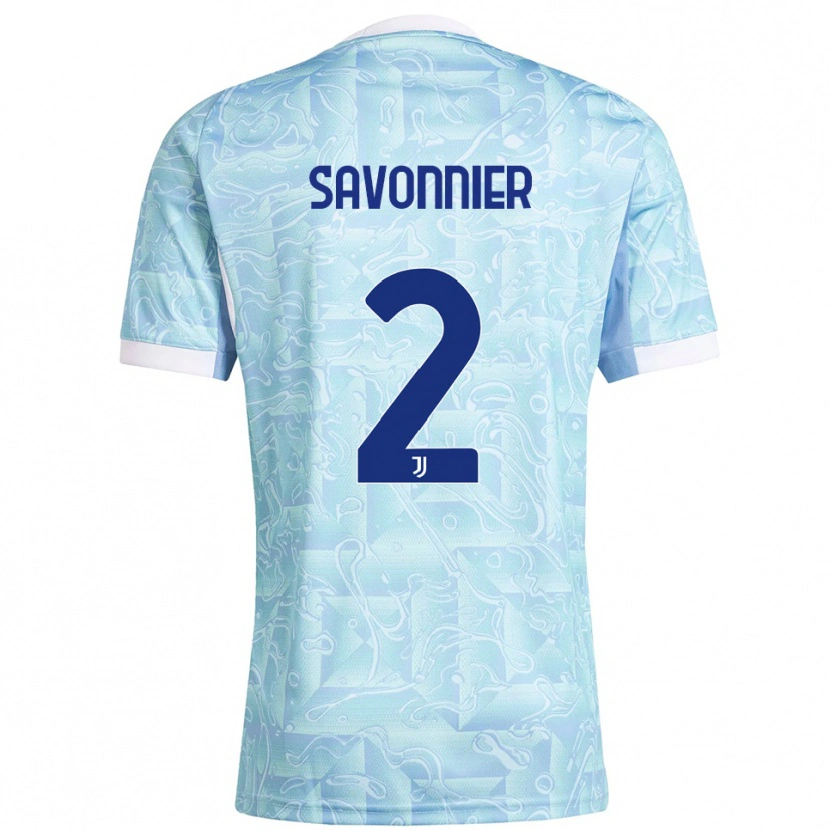 Danxen Damen Nelson Savonnier #2 Himmelblau Gelb Auswärtstrikot Trikot 2025/26 T-Shirt Österreich