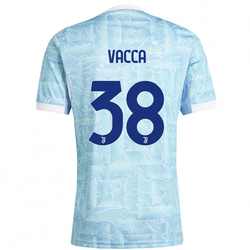 Danxen Damen Alessio Vacca #38 Himmelblau Gelb Auswärtstrikot Trikot 2025/26 T-Shirt Österreich