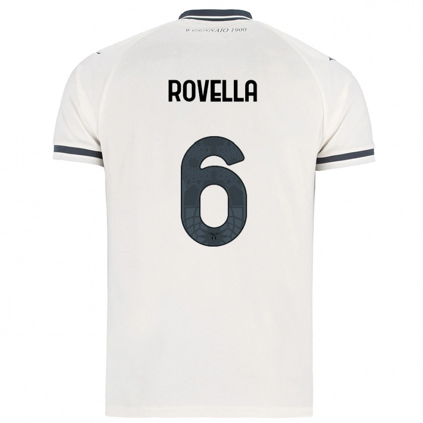 Danxen Damen Nicolò Rovella #6 Weiß Marineblau Auswärtstrikot Trikot 2025/26 T-Shirt Österreich
