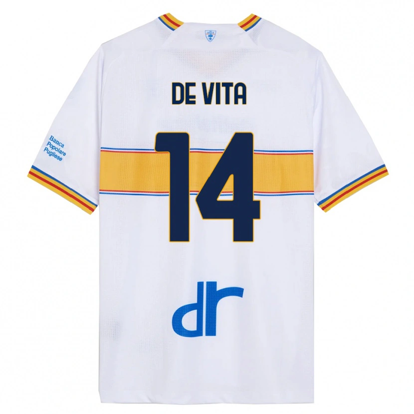 Danxen Damen Mattia De Vita #14 Weiß Gelb Auswärtstrikot Trikot 2025/26 T-Shirt Österreich