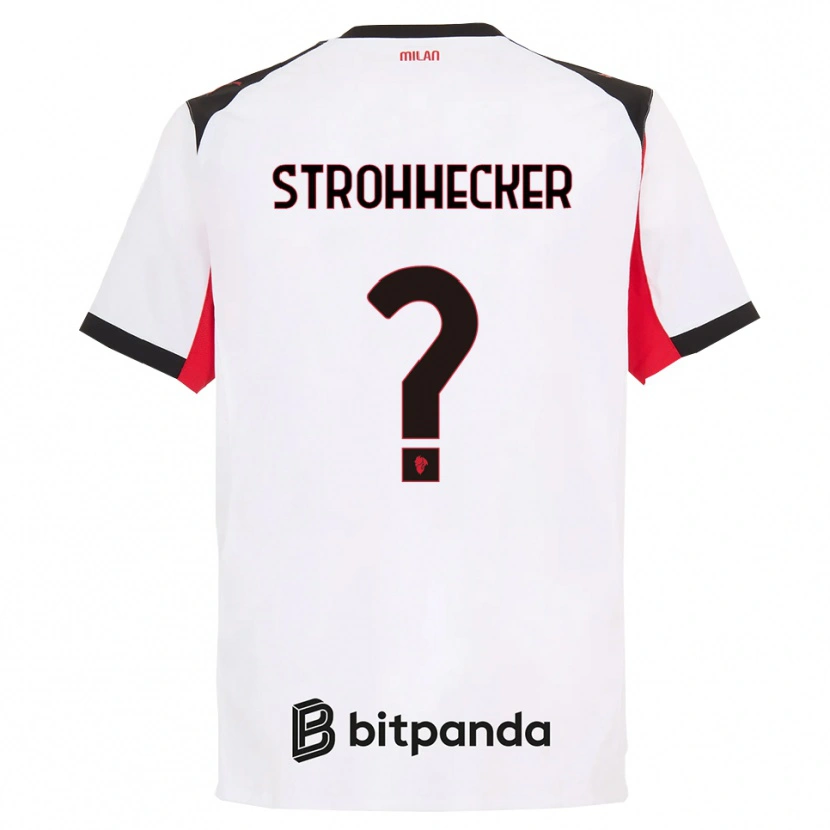 Danxen Damen Riccardo Strohhecker #0 Weiß Schwarz Auswärtstrikot Trikot 2025/26 T-Shirt Österreich
