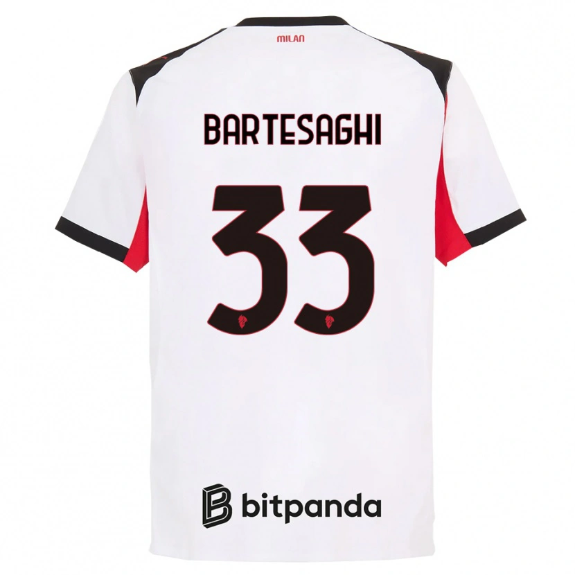 Danxen Damen Davide Bartesaghi #33 Weiß Schwarz Auswärtstrikot Trikot 2025/26 T-Shirt Österreich