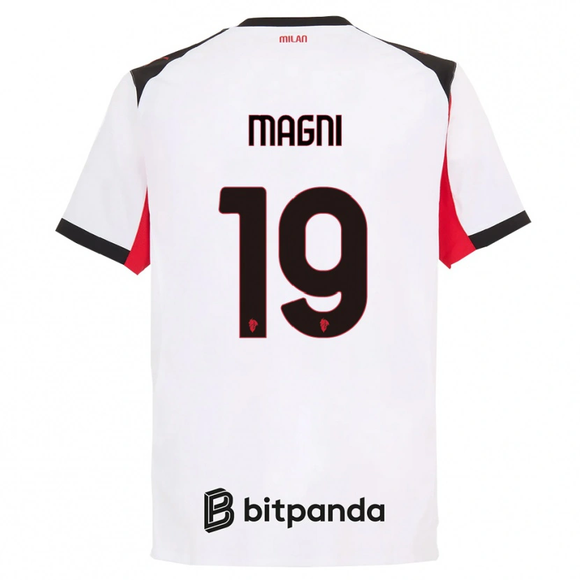 Danxen Damen Vittorio Magni #19 Weiß Schwarz Auswärtstrikot Trikot 2025/26 T-Shirt Österreich