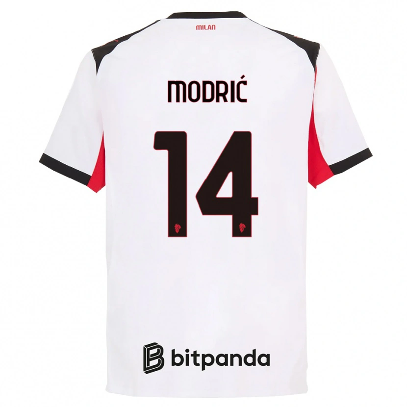 Danxen Damen Luka Modrić #14 Weiß Schwarz Auswärtstrikot Trikot 2025/26 T-Shirt Österreich