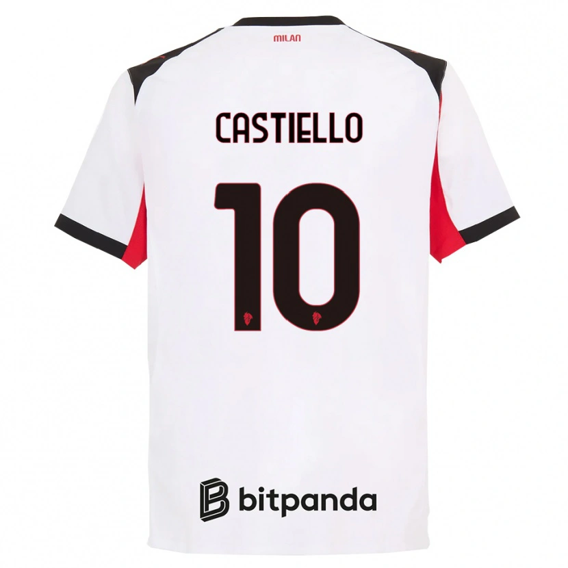 Danxen Damen Alex Castiello #10 Weiß Schwarz Auswärtstrikot Trikot 2025/26 T-Shirt Österreich