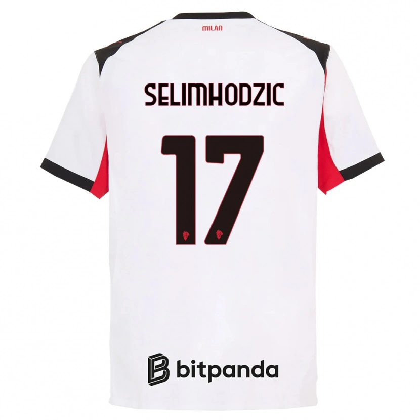 Danxen Damen Noa Selimhodzic #17 Weiß Schwarz Auswärtstrikot Trikot 2025/26 T-Shirt Österreich