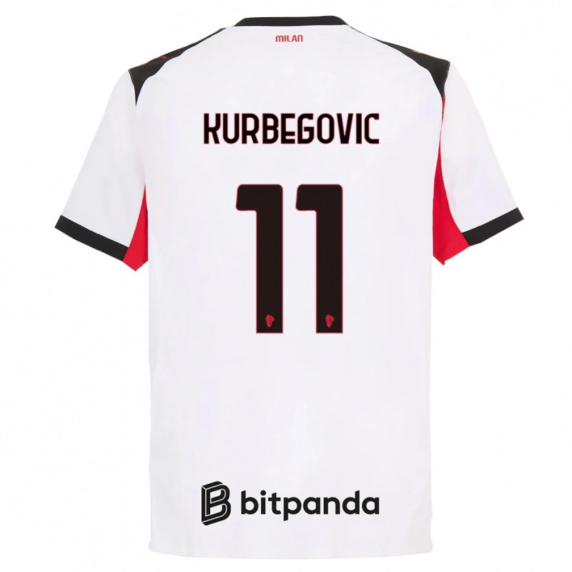 Danxen Damen Dino Kurbegovic #11 Weiß Schwarz Auswärtstrikot Trikot 2025/26 T-Shirt Österreich
