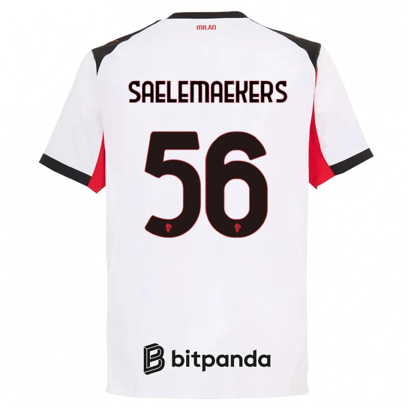 Danxen Damen Alexis Saelemaekers #56 Weiß Schwarz Auswärtstrikot Trikot 2025/26 T-Shirt Österreich