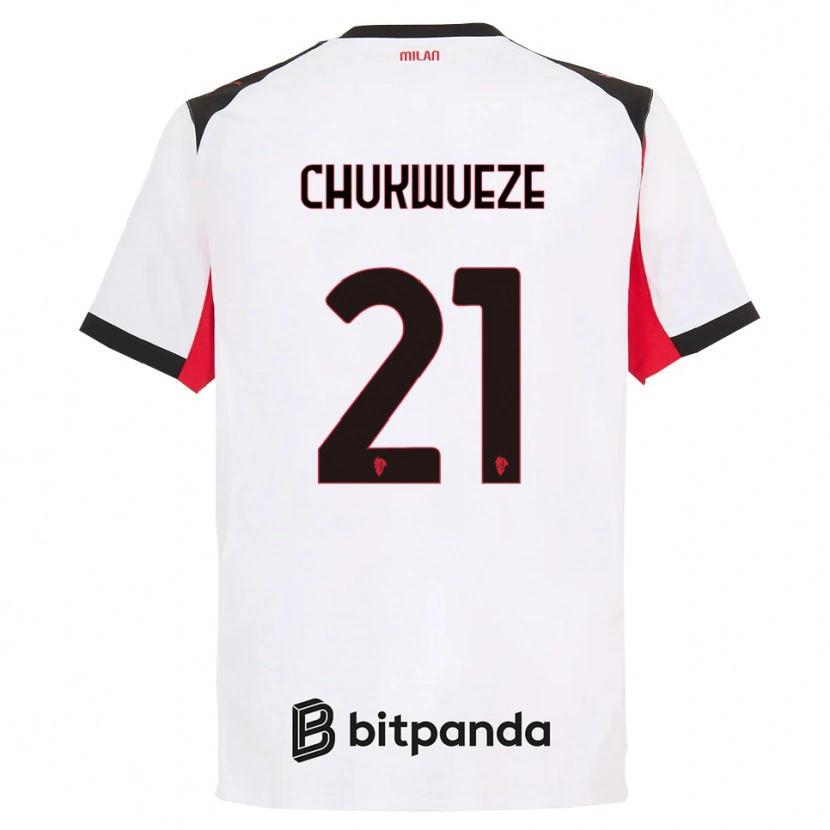 Danxen Damen Samuel Chukwueze #21 Weiß Schwarz Auswärtstrikot Trikot 2025/26 T-Shirt Österreich